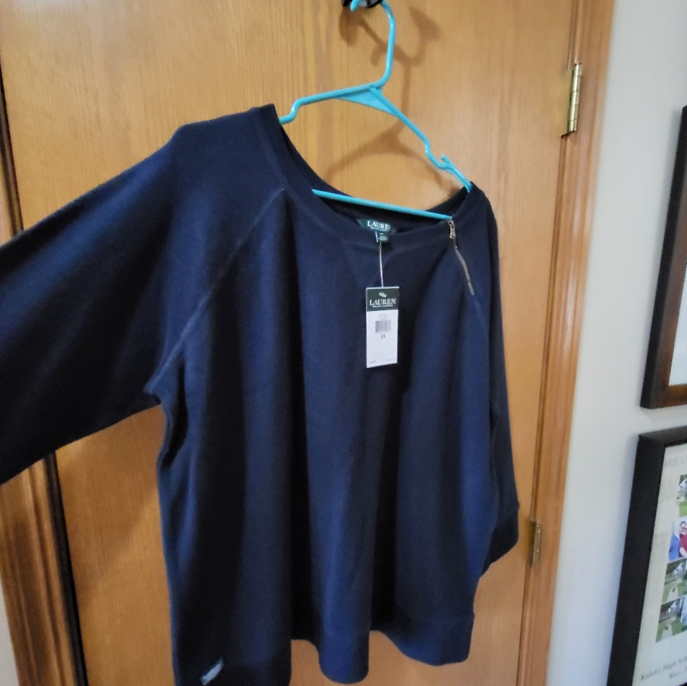 Lauren Ralph Lauren Navy Top